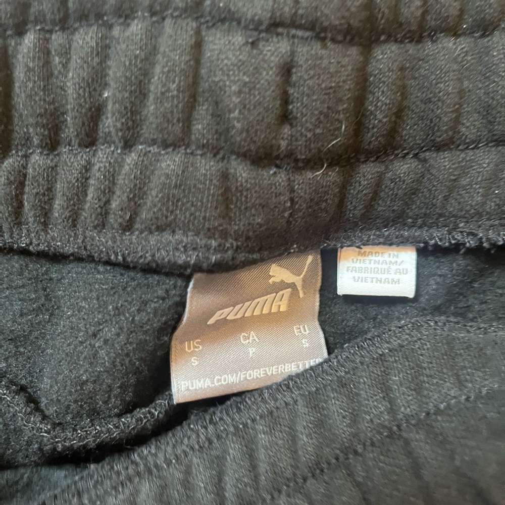Puma Black Ribbed Joggers - Picture 4 of 4